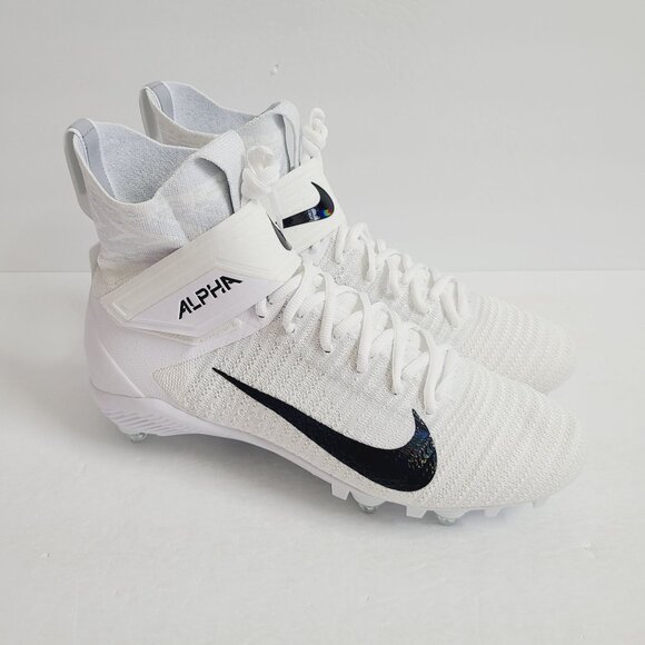 Nike Alpha Menace Elite 2 Flyknit Football Cleats CI1530-100 Size 11.5 White #1 main image 4